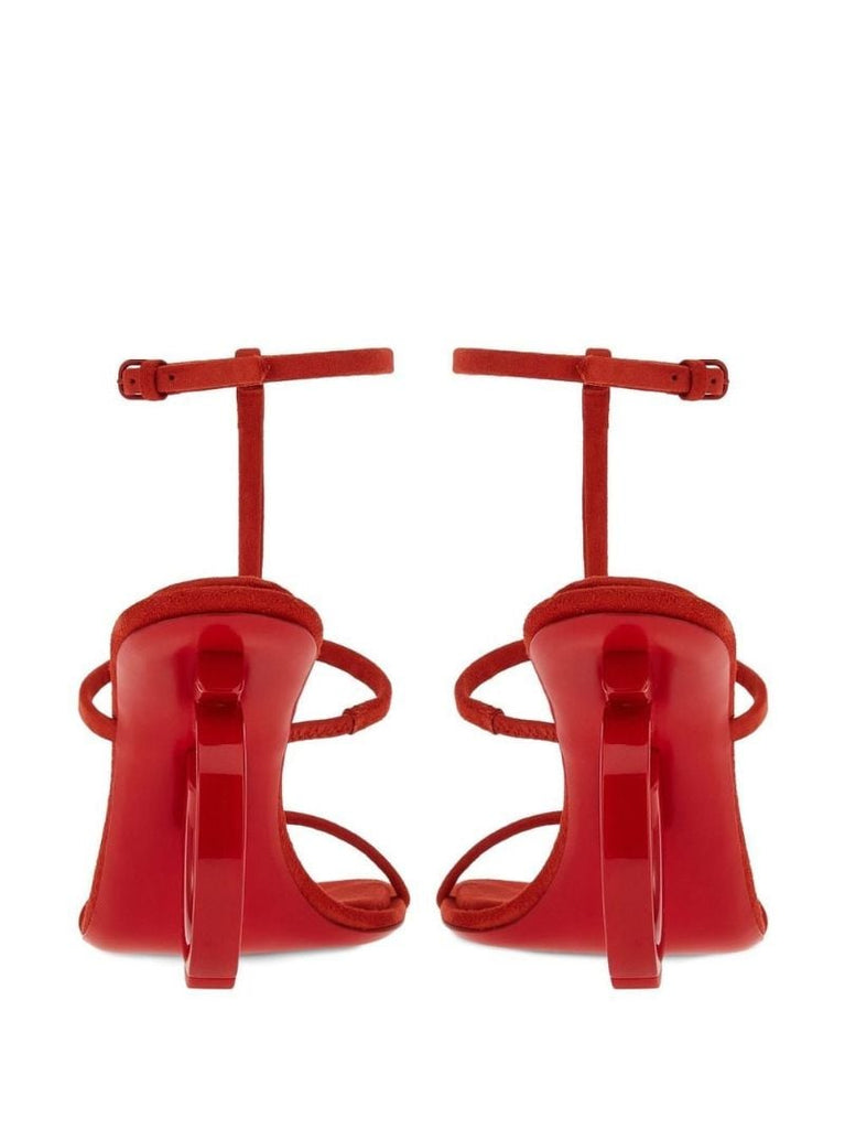 Red Elina 105 Suede Sandals