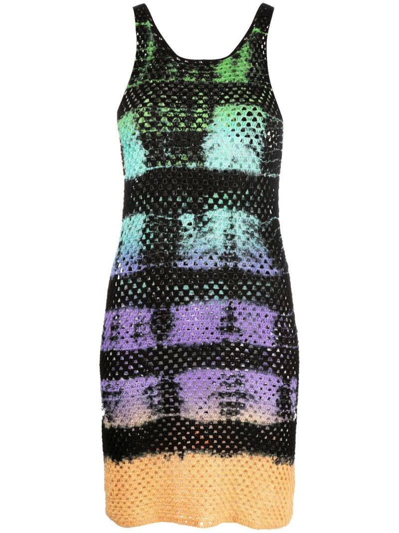 Black Racerback Knitted Mini Dress