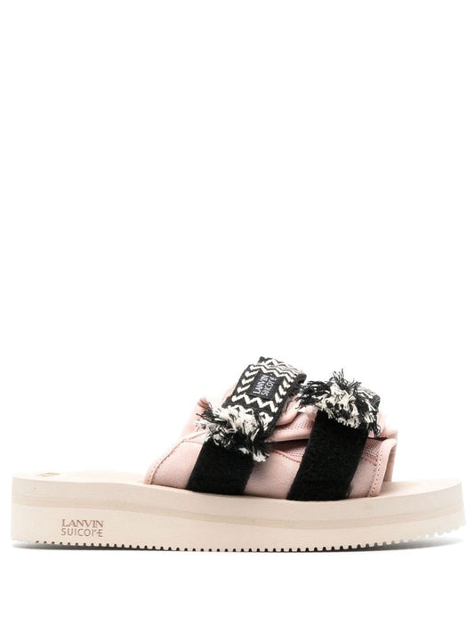 X Suicoke Pink Curb Woven Sandals