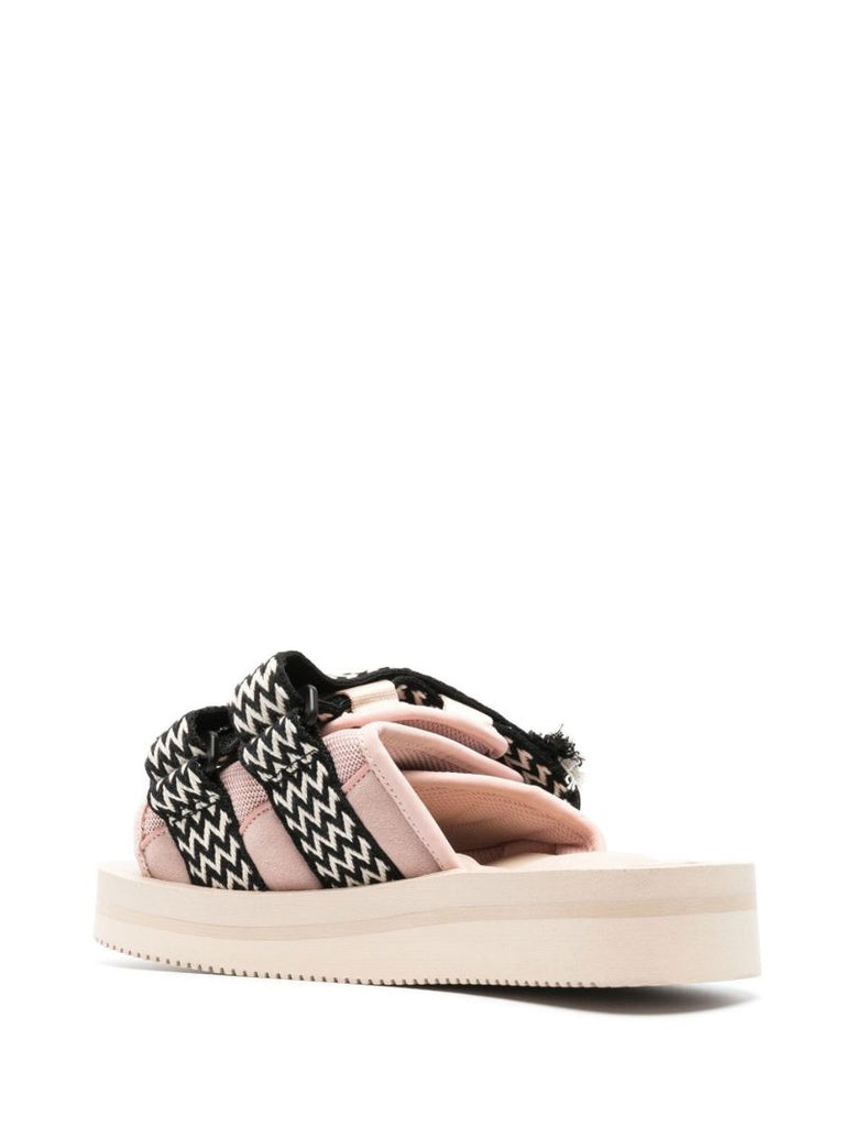 X Suicoke Pink Curb Woven Sandals