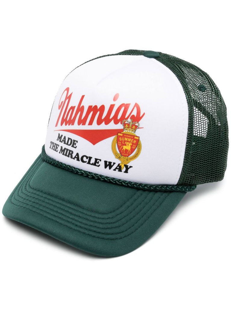 Green Miller Panelled Cap