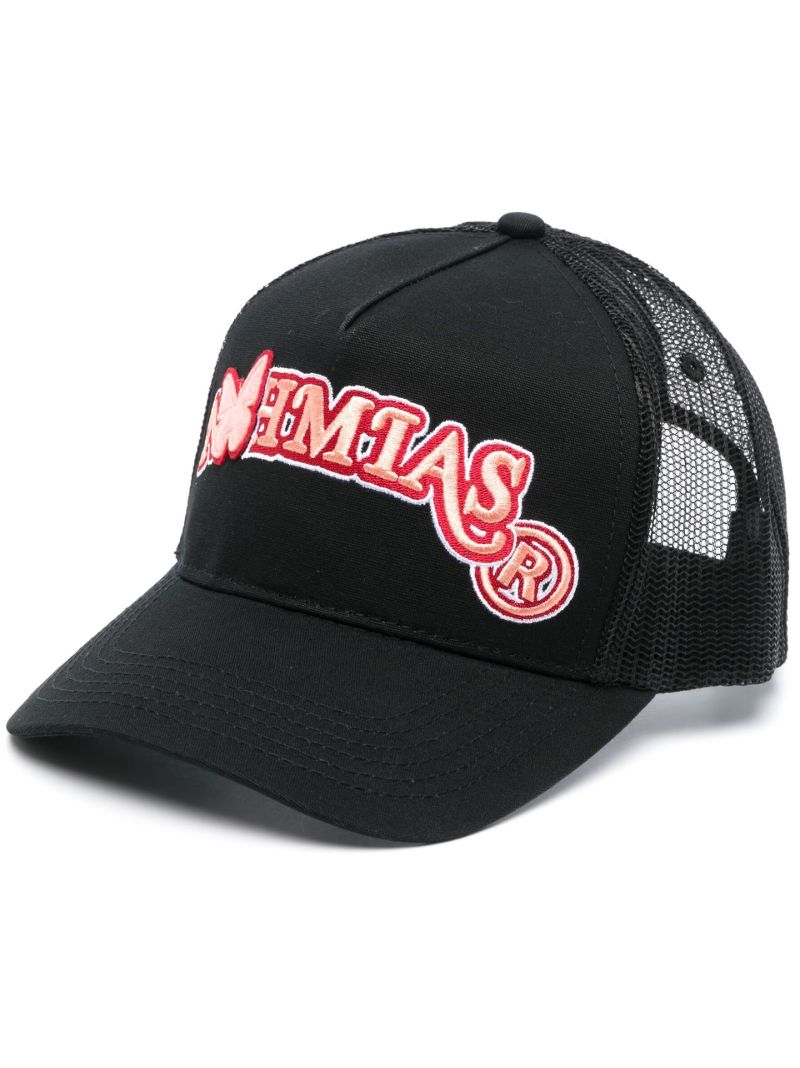 Black Embroidered Logo Baseball Cap