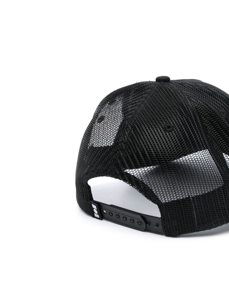 Black Embroidered Logo Baseball Cap