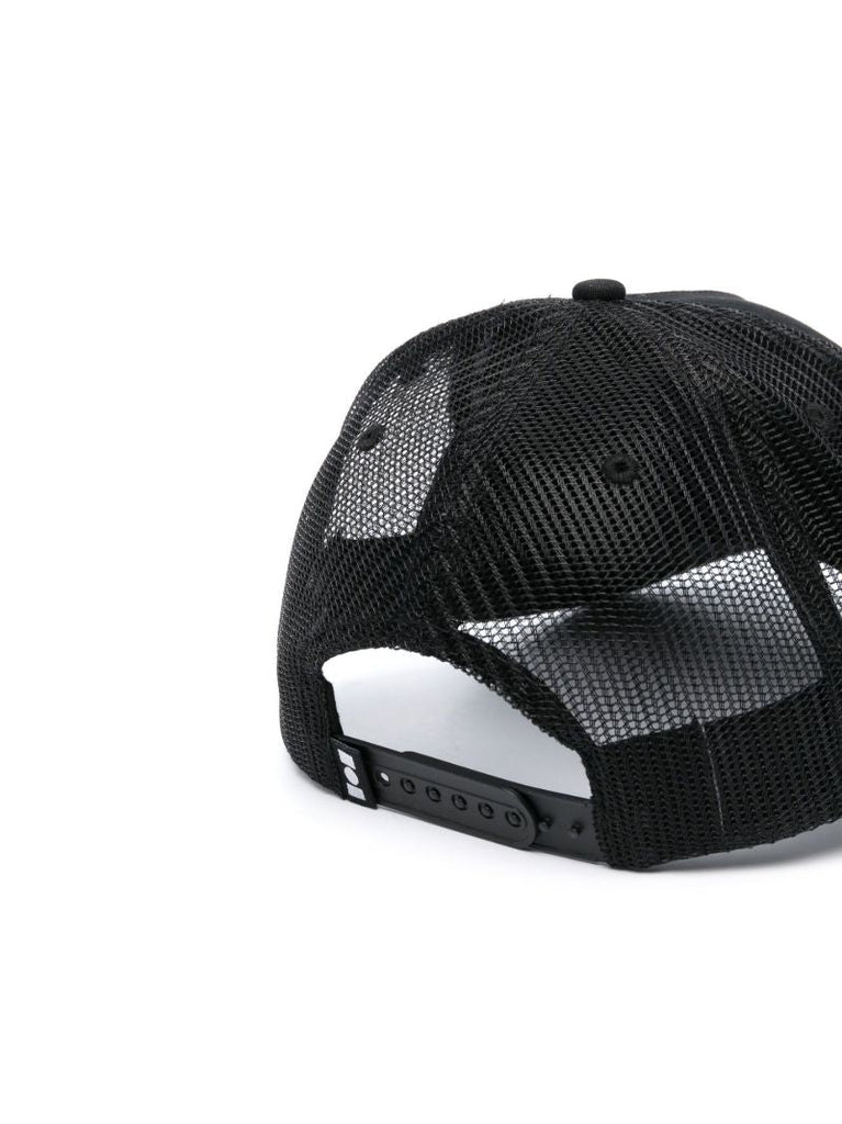 Black Embroidered Logo Baseball Cap