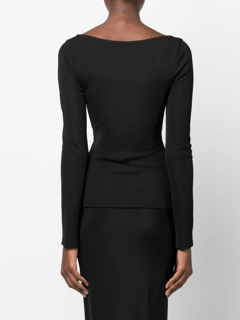 Black Escape Cutout Crop Top