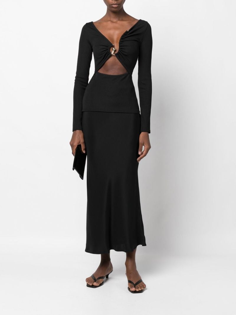 Black Escape Cutout Crop Top