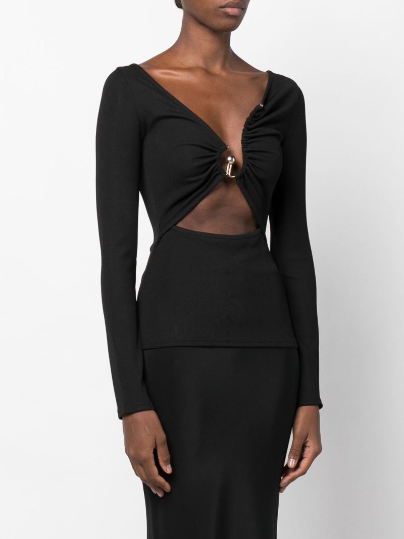 Black Escape Cutout Crop Top