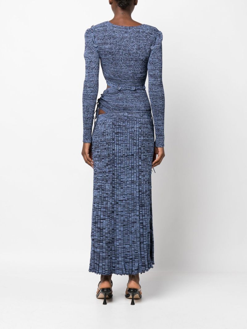 Blue Deconstruct Long Sleeve Dress