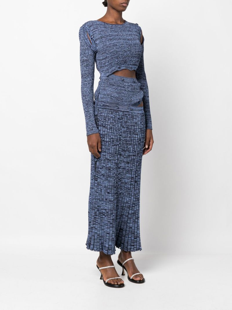 Blue Deconstruct Long Sleeve Dress