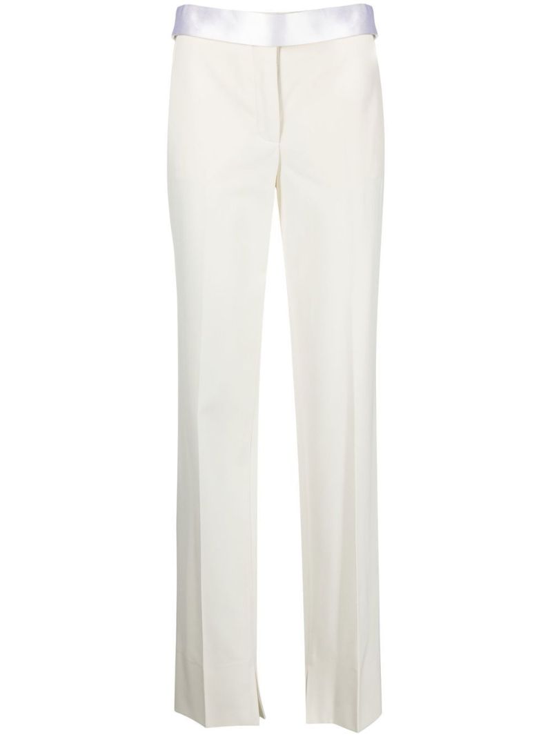 White Straight Leg Trousers