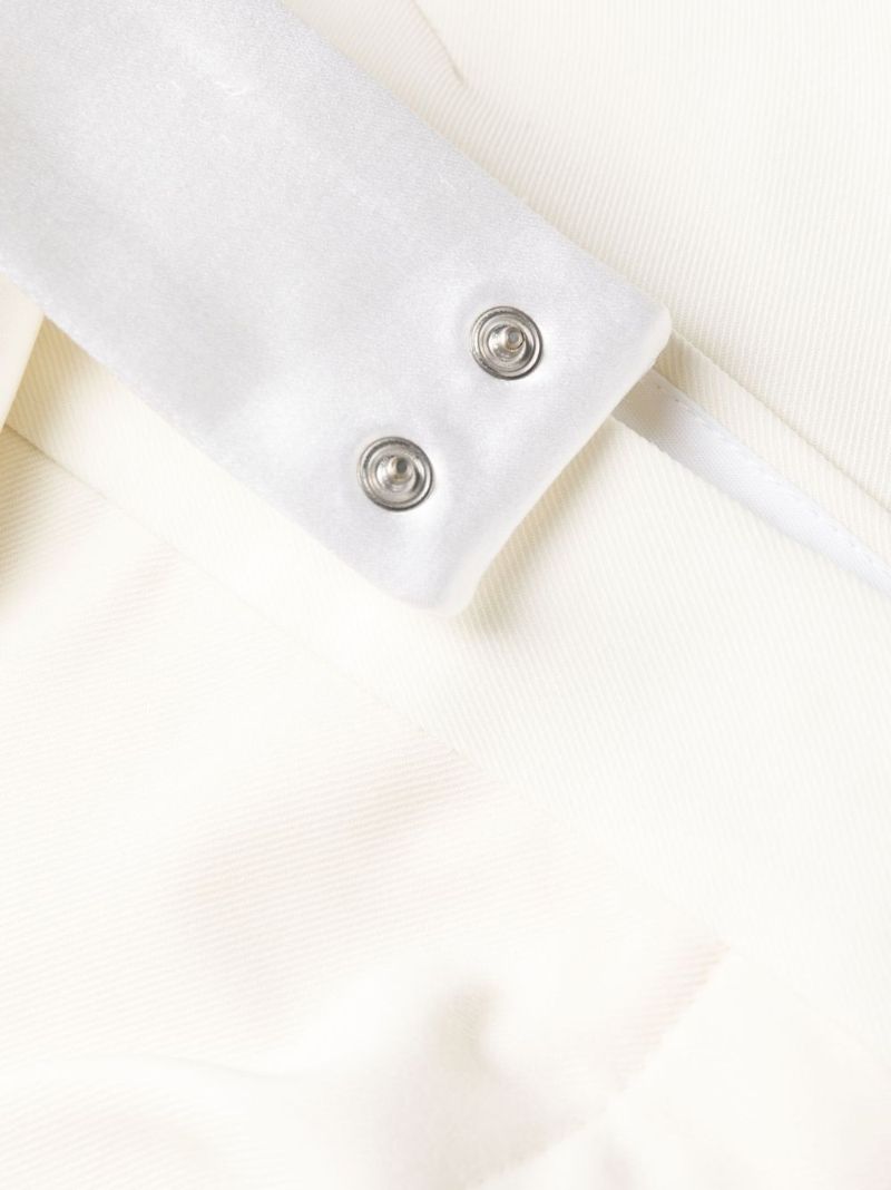 White Straight Leg Trousers