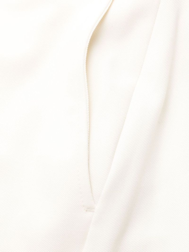 White Straight Leg Trousers
