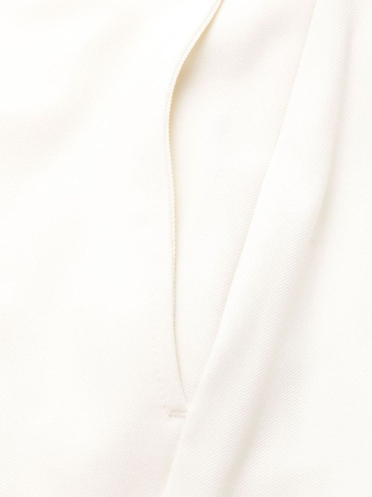 White Straight Leg Trousers
