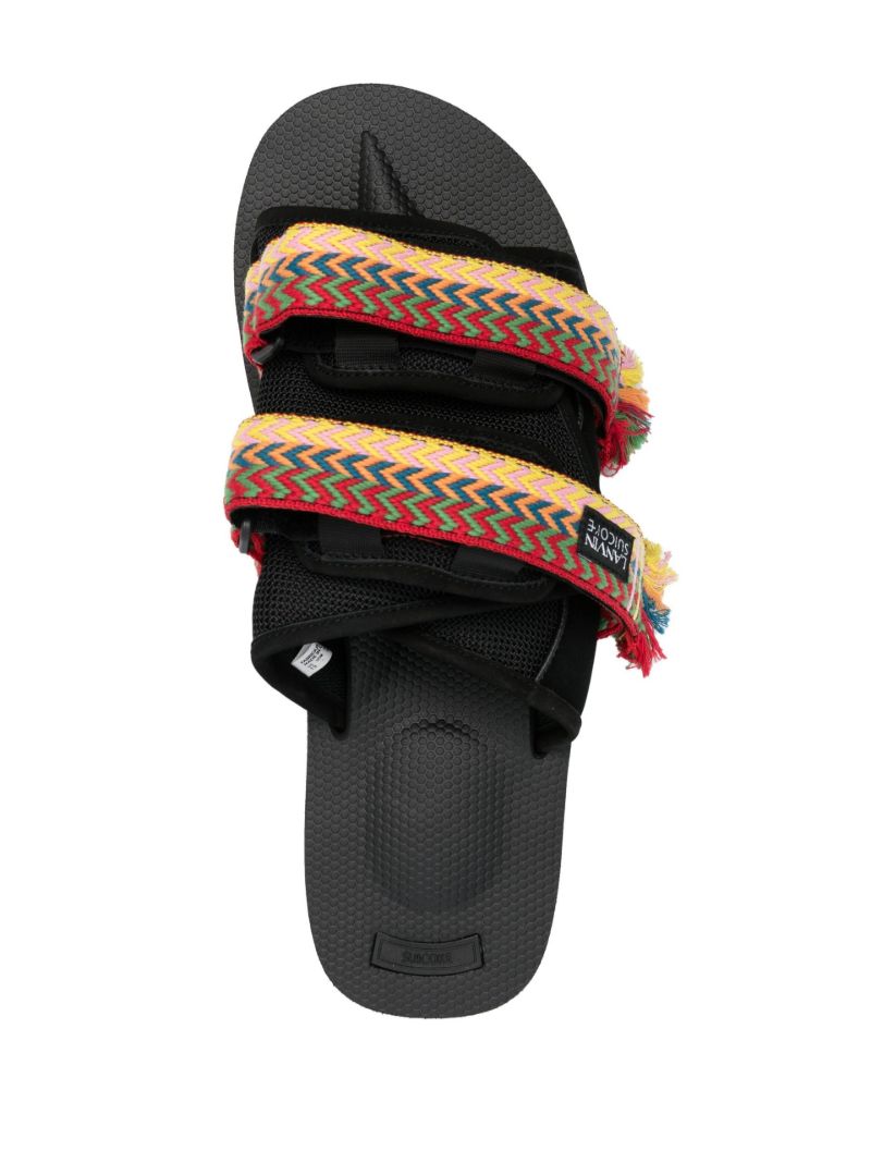 X Suicoke Black Curb Woven Sandals