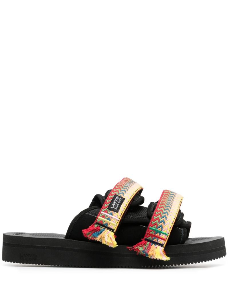 X Suicoke Black Curb Woven Sandals