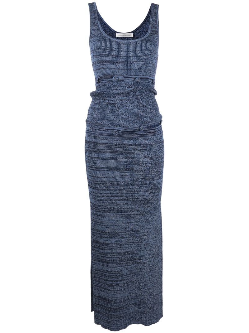 Blue Deconstruct Ribbed Tank Dress