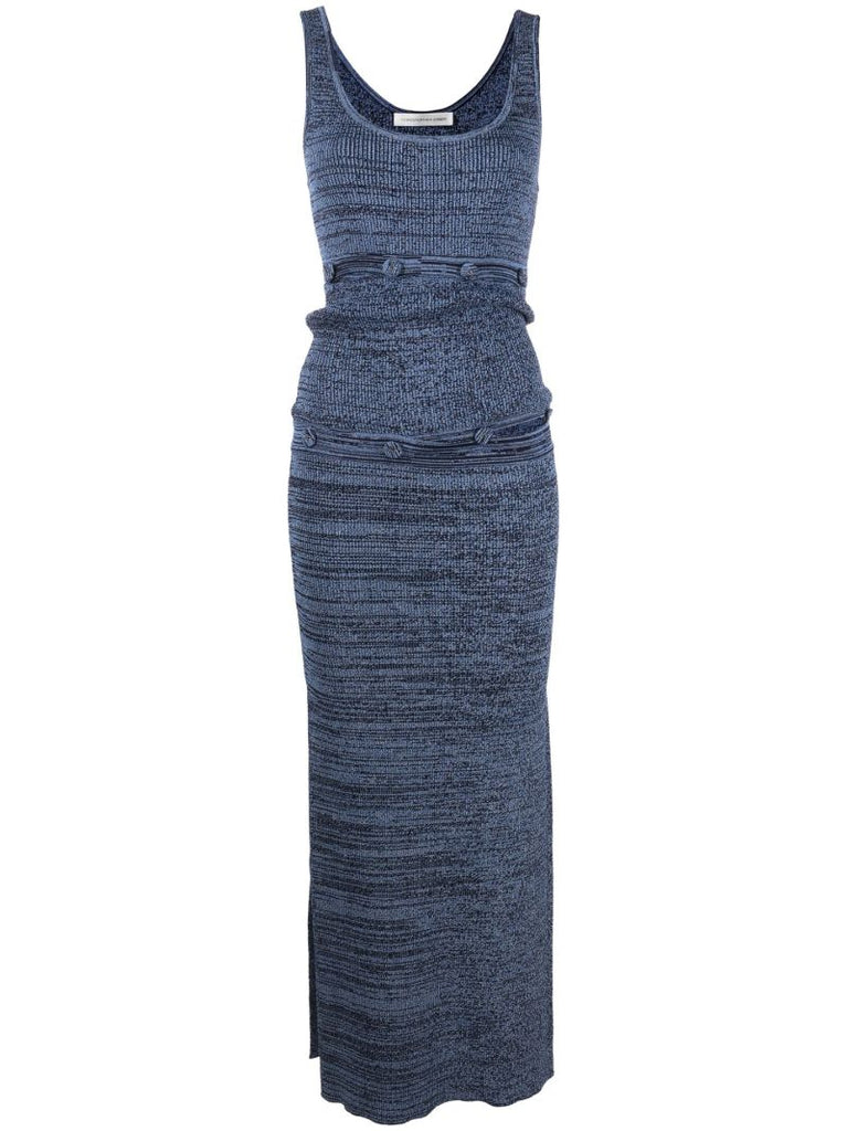 Blue Deconstruct Ribbed Tank Dress
