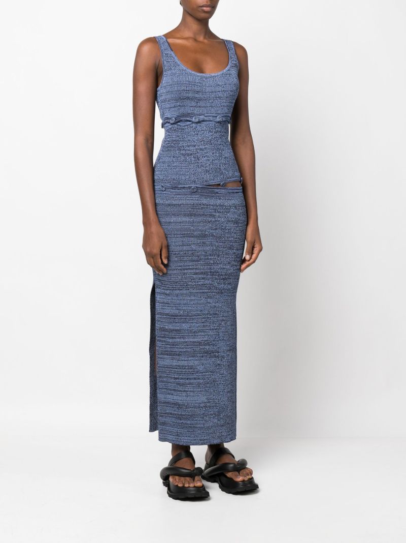 Blue Deconstruct Ribbed Tank Dress