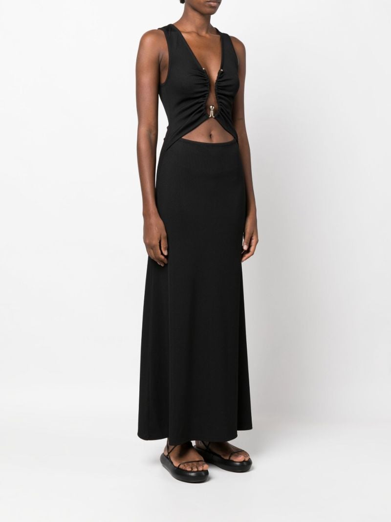 Black Polar Orbit Cutout Dress