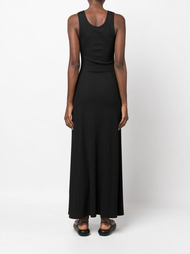 Black Polar Orbit Cutout Dress