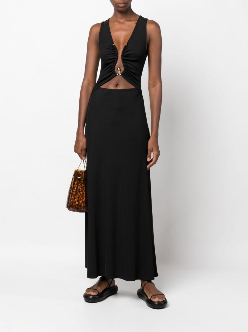 Black Polar Orbit Cutout Dress