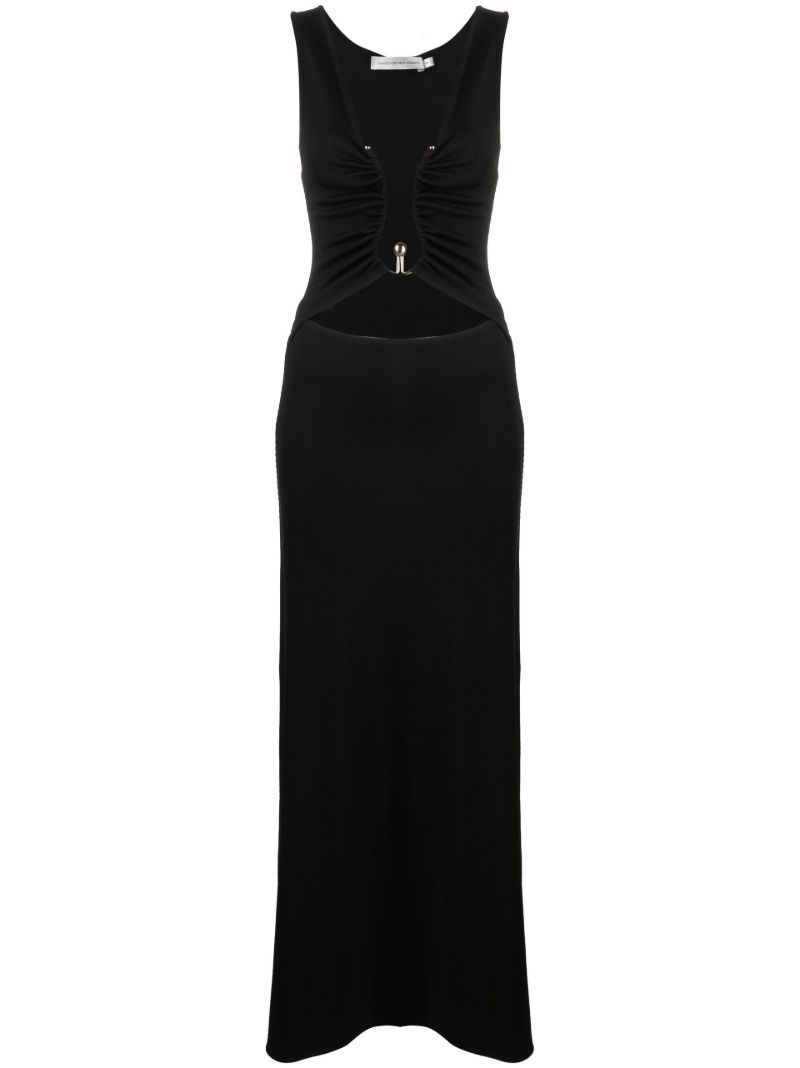 Black Polar Orbit Cutout Dress