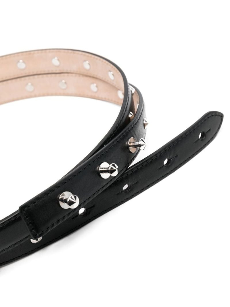 Black Studded Leather Belt