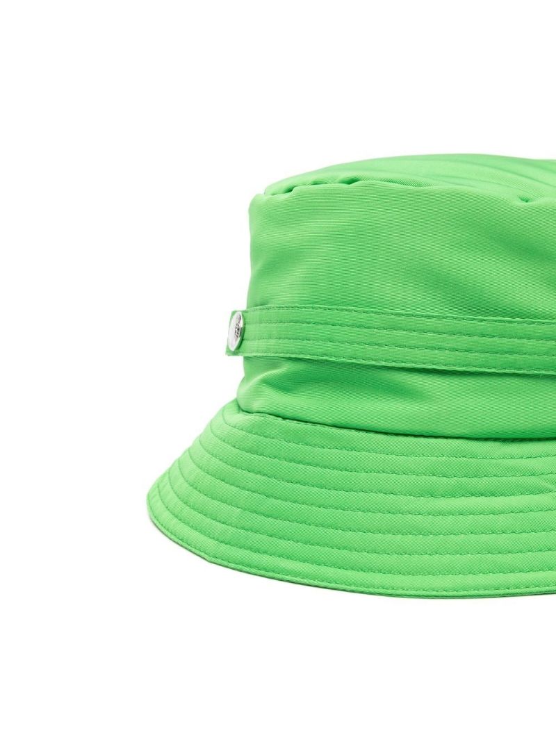 Green Logo Embroidered Bucket Hat