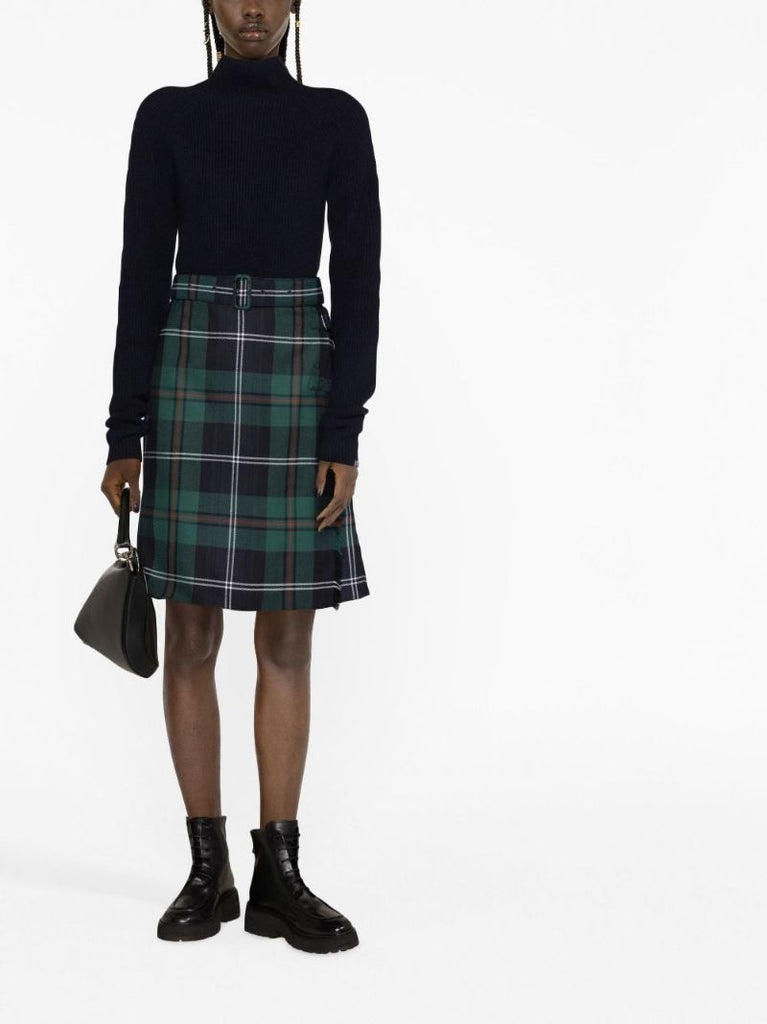 Green Checked Wool Kilt