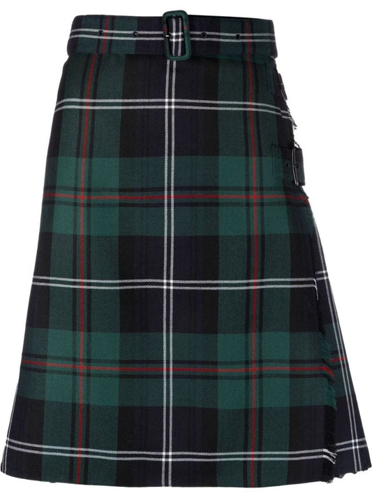 Green Checked Wool Kilt