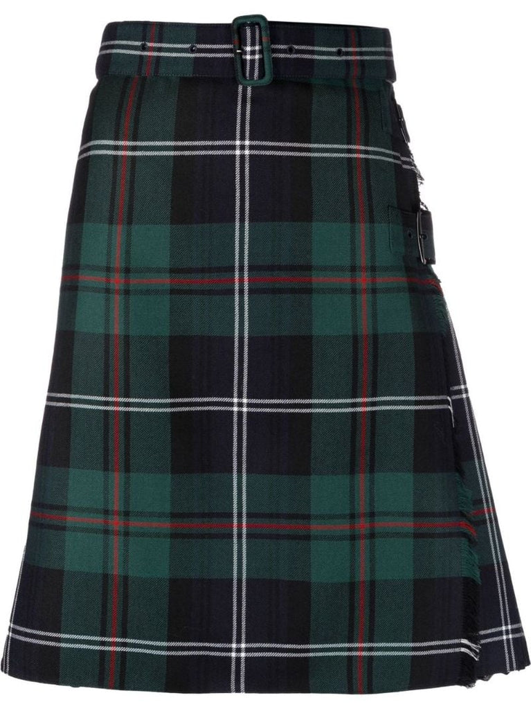Green Checked Wool Kilt