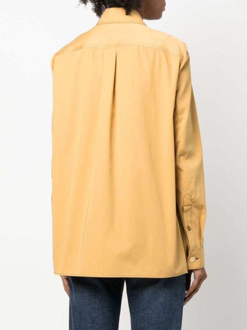 Yellow Panelled Cotton Overshirt