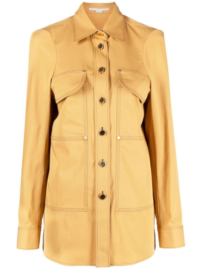 Yellow Panelled Cotton Overshirt