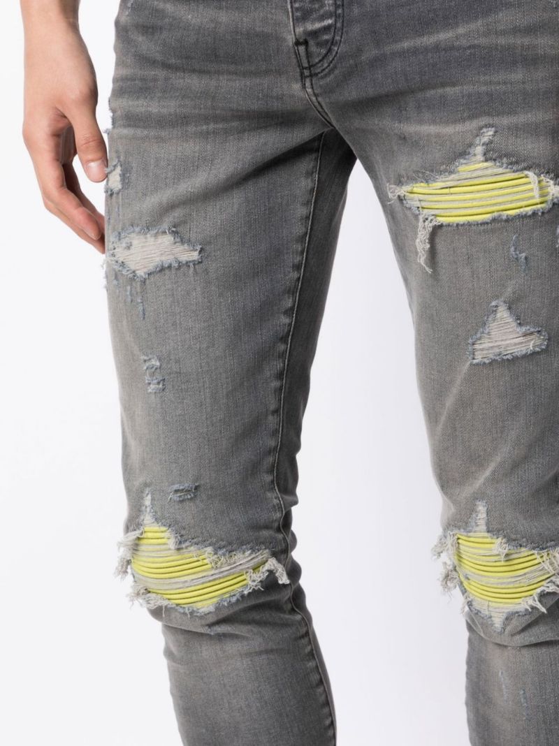 Grey Mx1 Ultra Suede Skinny Jeans