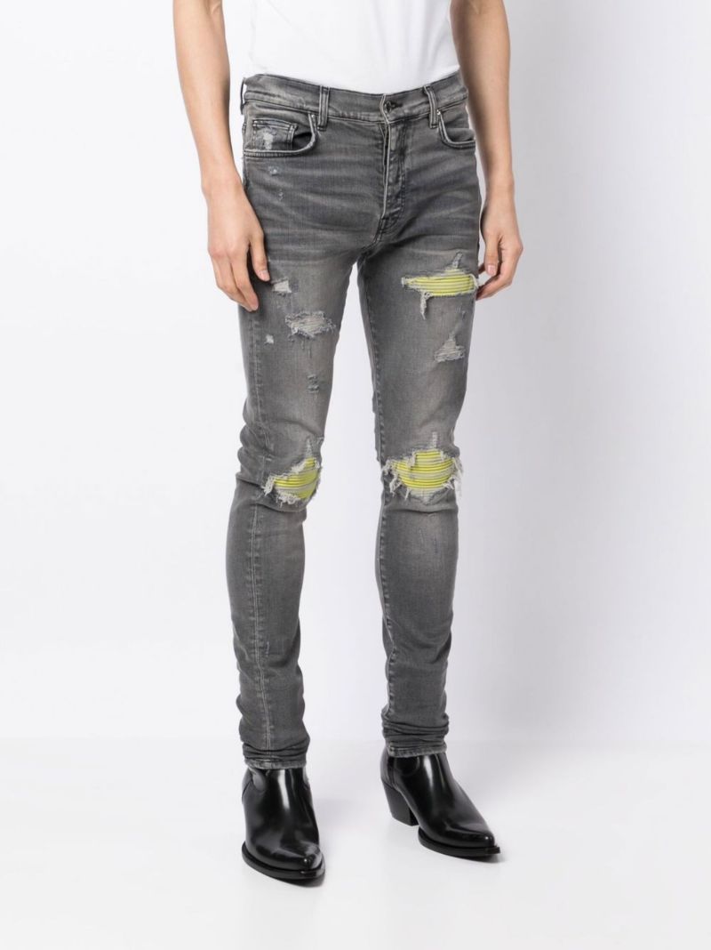 Grey Mx1 Ultra Suede Skinny Jeans