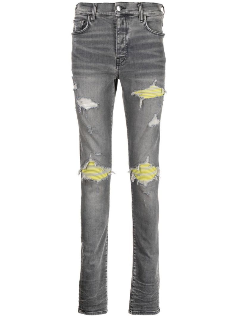 Grey Mx1 Ultra Suede Skinny Jeans
