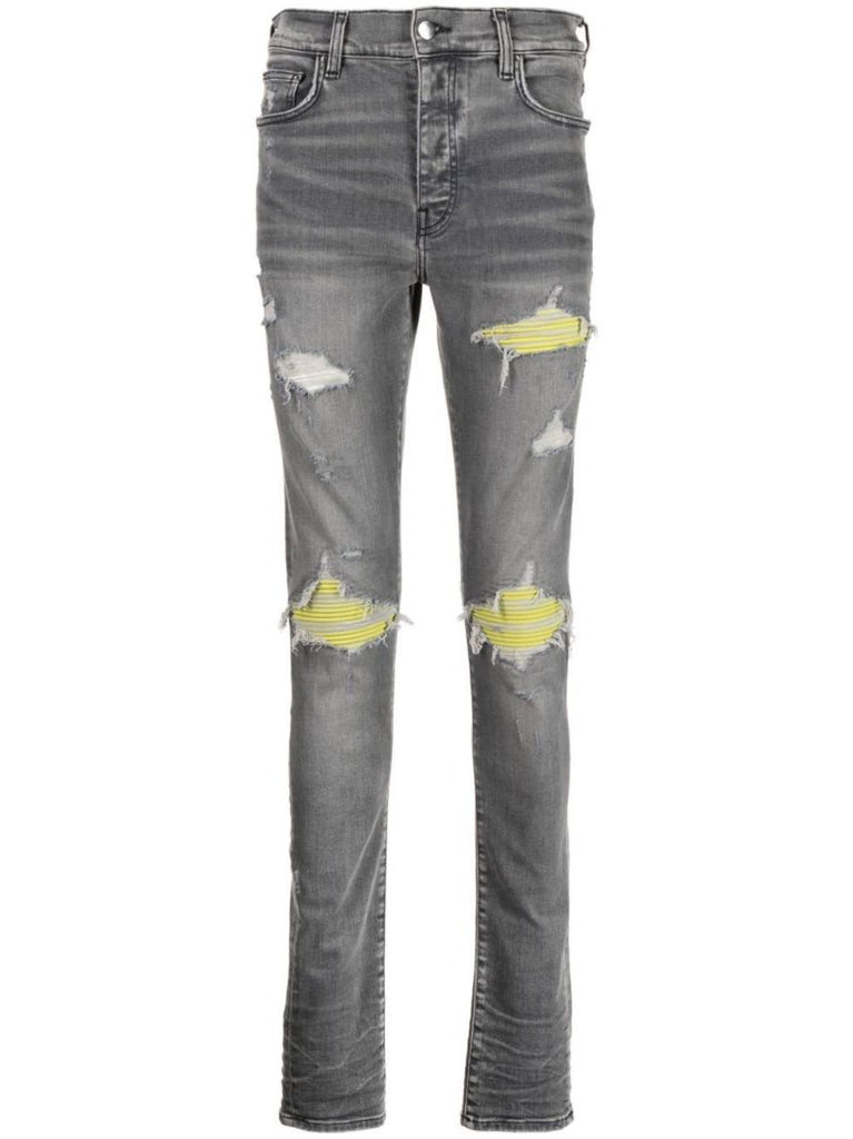 Grey Mx1 Ultra Suede Skinny Jeans