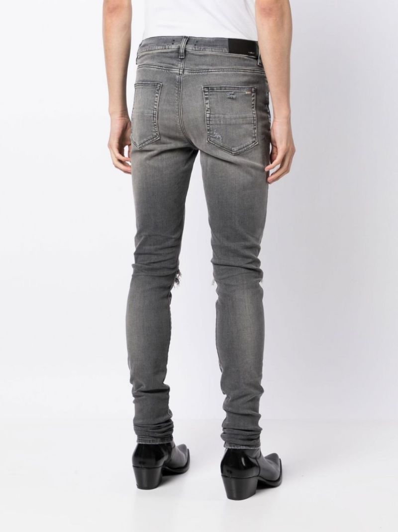Grey Mx1 Ultra Suede Skinny Jeans