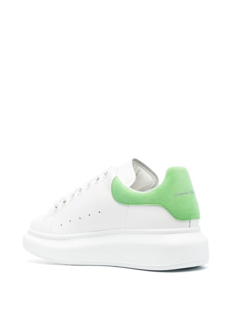 White and Green Oversized Sneakers