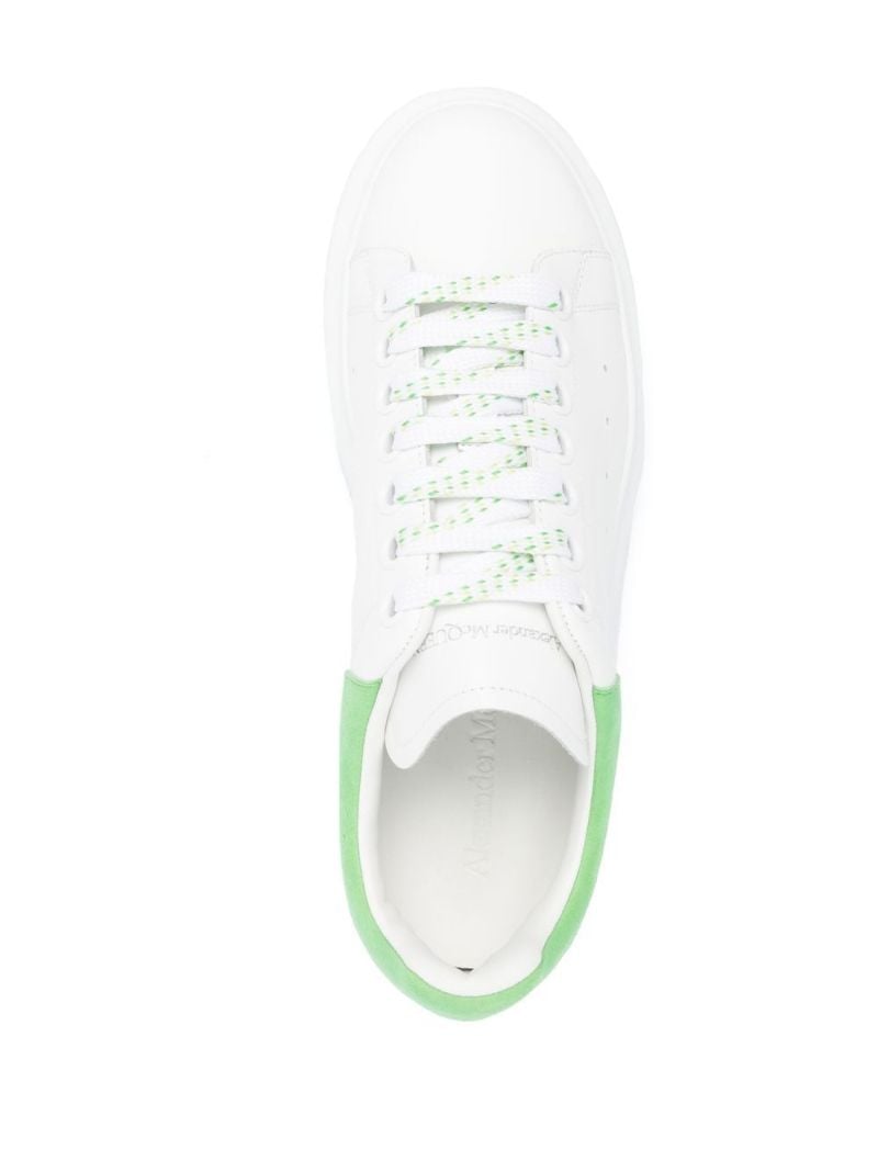 White and Green Oversized Sneakers