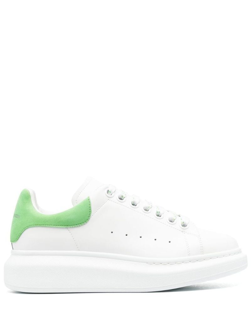 White and Green Oversized Sneakers