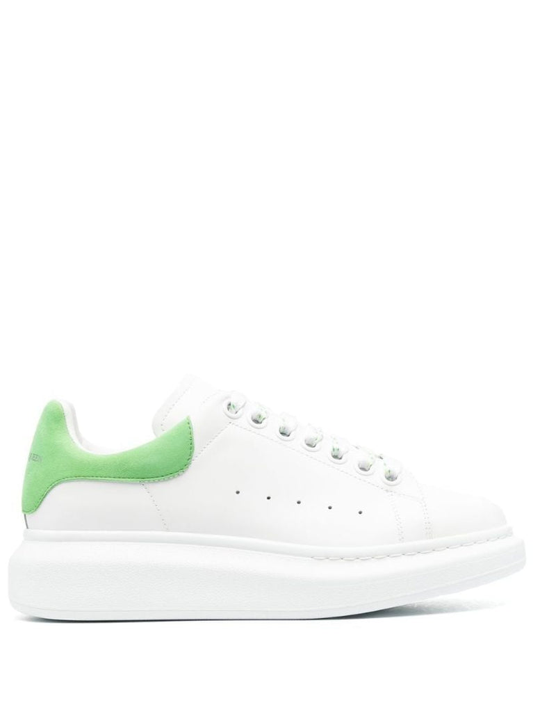 White and Green Oversized Sneakers