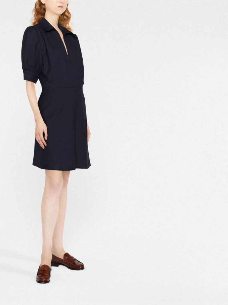 Blue Short Sleeve Dress