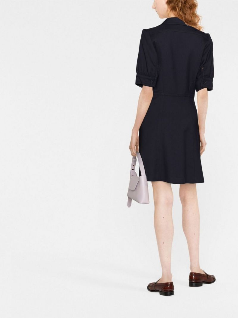 Blue Short Sleeve Dress
