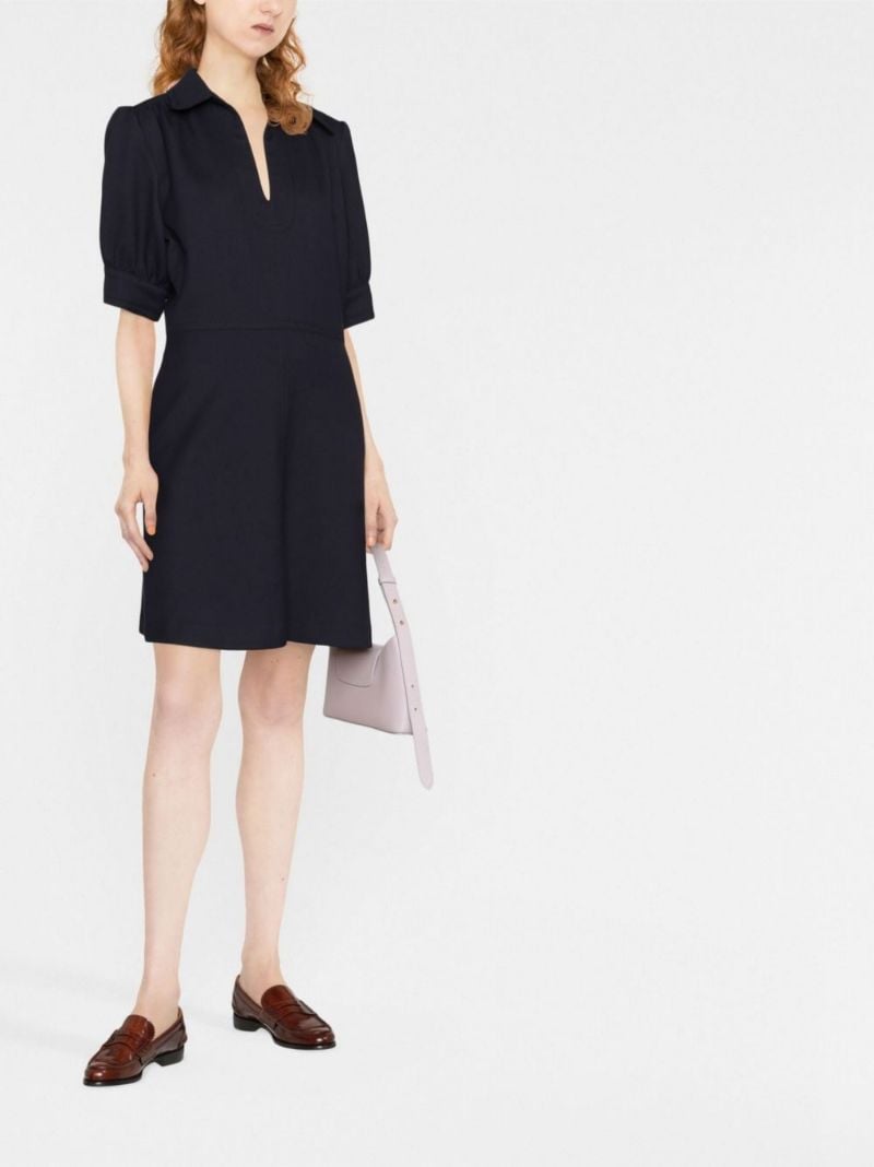 Blue Short Sleeve Dress