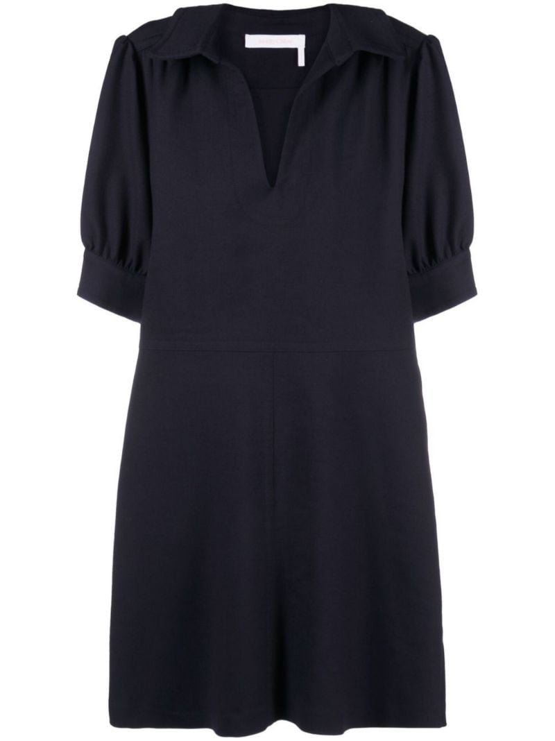 Blue Short Sleeve Dress