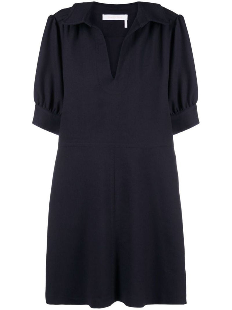 Blue Short Sleeve Dress