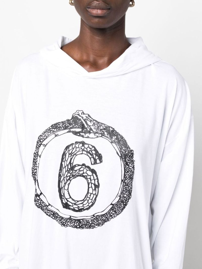 White Hooded Cotton Dress