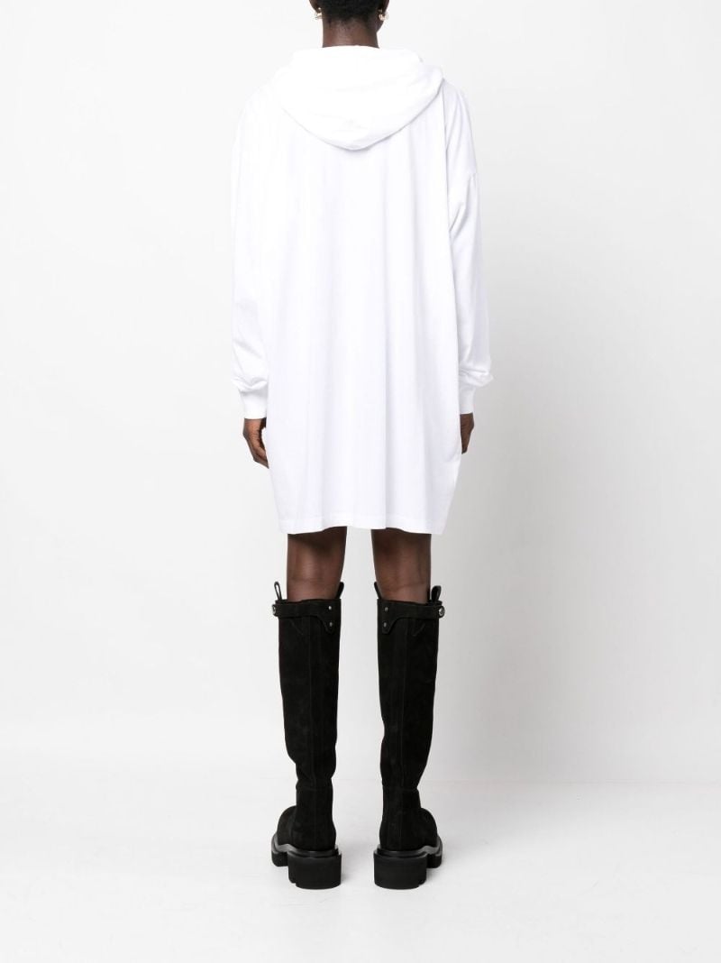 White Hooded Cotton Dress