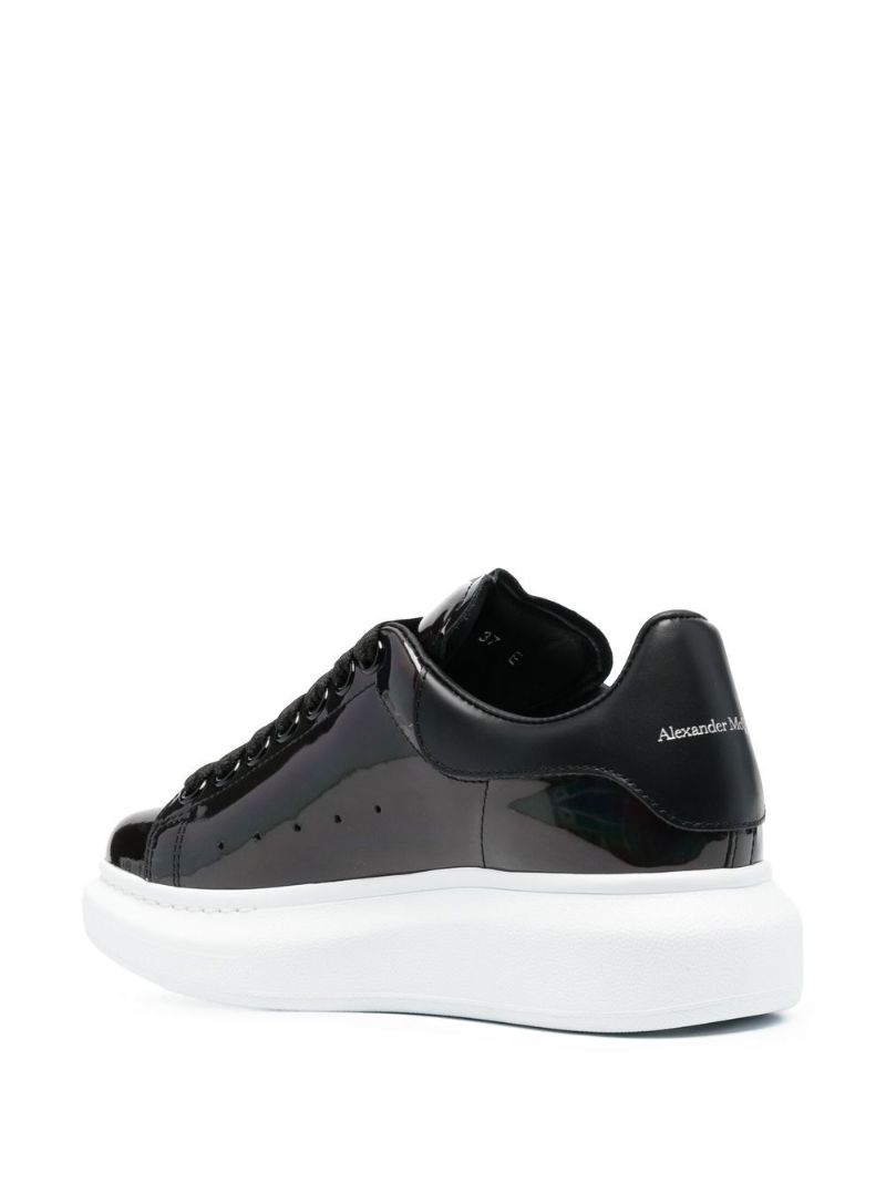 Black Patent Leather Oversized Sneakers